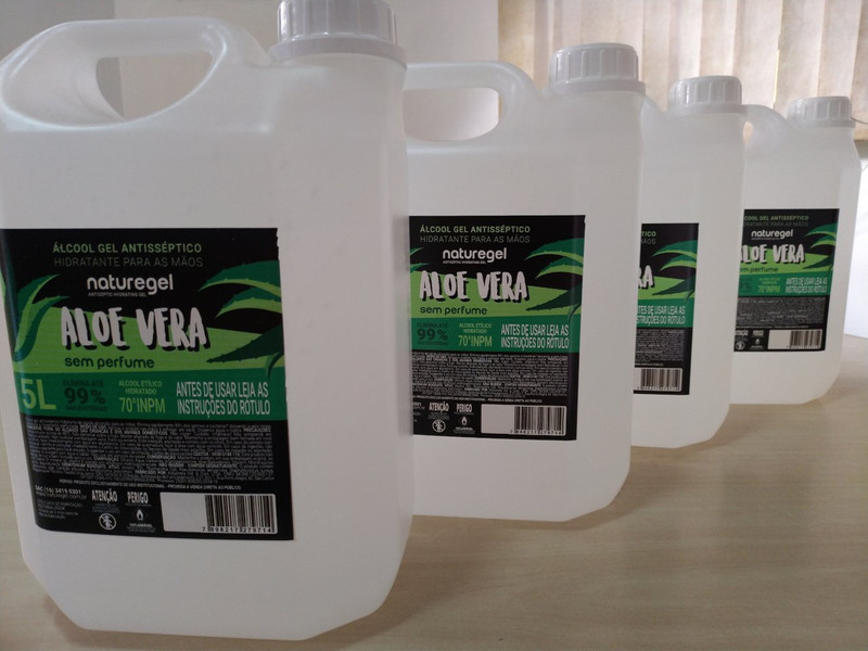 Álcool Gel Hidratante Antisséptico Aloe Vera - 5000g (5l)